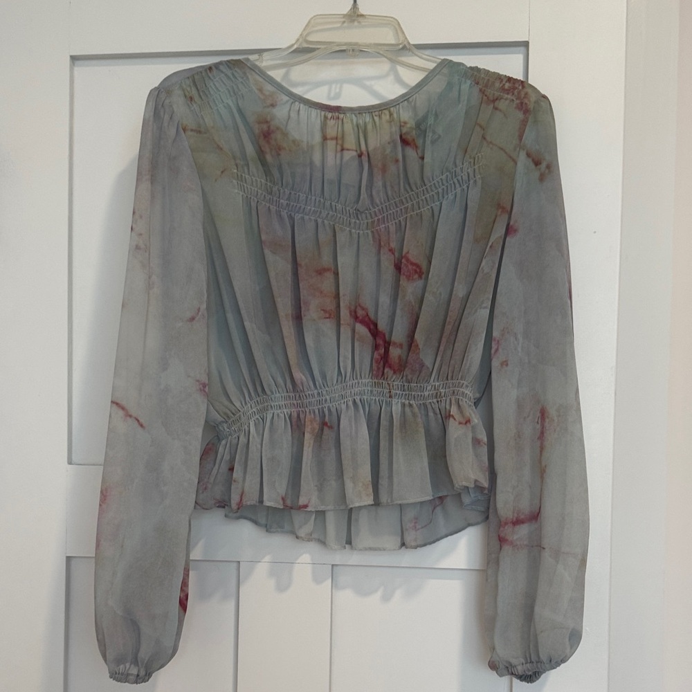 Steve Madden Gray and Red Women's Blouse